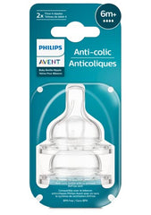 Philips Avent Anti-colic Baby Bottle Flow 4 Nipple, 2 pack, SCY764/02