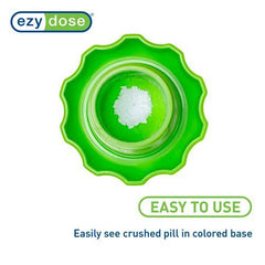 EZY DOSE Crush Pill, Vitamins, Tablets Crusher and Grinder, Storage Compartment, Large, Green