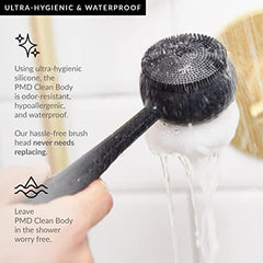 PMD Clean Body - Smart Body Cleansing Device with Silicone Brush & Three Interchangeable Attachments - Waterproof - SonicGlow Vibration - Cleanse, Exfoliate, & Massage Body