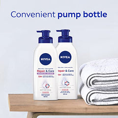 NIVEA Repair & Care Fragrance-Free Body Lotion | 72H Hydration, 625ml