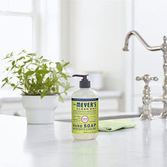 Mrs. Meyer's Clean Day Liquid Hand Soap, Cruelty Free and Biodegradable Hand Wash Made with Essential Oils, Lemon Verbena Scent, 370 ml Soap Pump Bottle