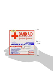 Band Aid gauze pads, medium 10 Count