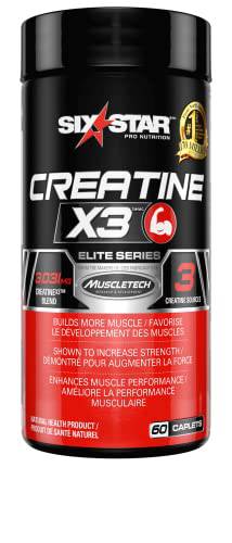 Creatine Six Star Creatine X3 Pills Creatine Monohydrate Post Workout Muscle Recovery and Muscle Builder for Men and Women, Creatine Supplements 60 Count