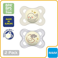 Night Pacifier for 0-6 months (2 pack), Unisex