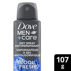 Dove Men+Care Cool Fresh 72H Dry Spray Antiperspirant Deodorant for Men with Vitamin E and Non-Irritant Formula 107 g