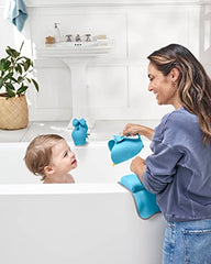 Skip Hop Baby Bath Rinse Cup, Moby Tear-free Waterfall Rinser, Blue