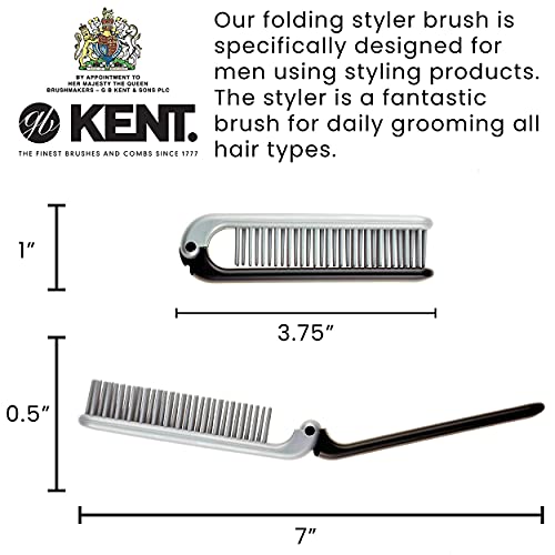 Kent K-Kfm4 for Men Brush, Folding Styler, Travel Size, 1 Count