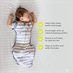 bblüv - Sleëp - Transition Zipper Swaddle Sack With Removable Sleeves -Arms Up Swaddle For Newborns And Infants Large