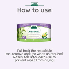 Aleva Naturals Bamboo Baby Wipes Travel, 30 Count