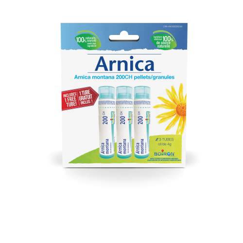 Boiron Arnica Montana 200ch pellets, pack of 3 tubes, Homeopathic medicines