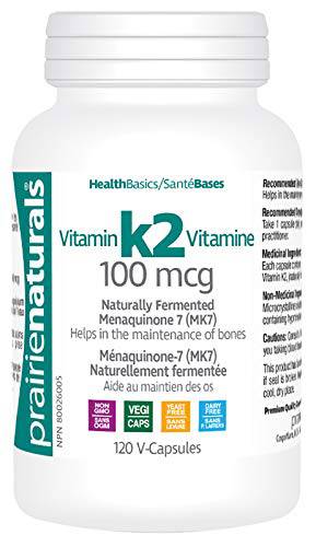 Prairie Naturals Vitamin K2 - Mk-7 100 Mcg 120 count