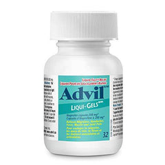 Advil Regular Strength Ibuprofen Pain Relief Liquid-Gels, Fast Acting Pain Relief for Migraine, Arthritis, Back, Neck, Joint, and Muscle Relief, 200mg (32 Count)