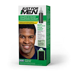 Just For Men Shampoo-In Color, Grey Hair Coloring for Men - Jet Black, H-60 (1 Count)