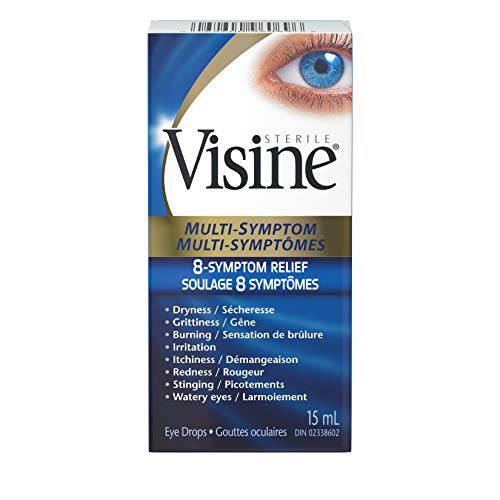 Visine Triple Action Eye Drops - Polyethylene Glycol, Hydrochloride - Dry Eyes, Red Eye, Strained Eyes, Tired Eyes - 15 mL