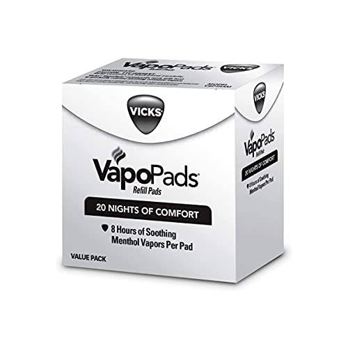 Vicks VapoPads Original Menthol Scent 20 Pad Refill Pack, White, 20 Count