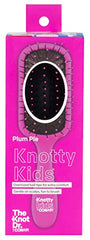 The Knot Dr. ® For Conair Knotty Plum Pie Brush with Flexalite™ bristles For Kids All Hair Types-Lengths Wet To Dry (64403C), Pink