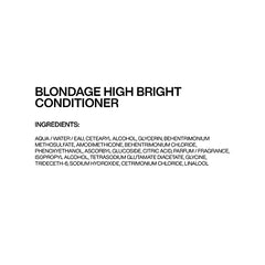 Redken Blondage High Bright Conditioner, Brightens and Lightens Color-Treated and Natural Blonde Hair Instantly, Infused with Vitamin C,1000 ml.