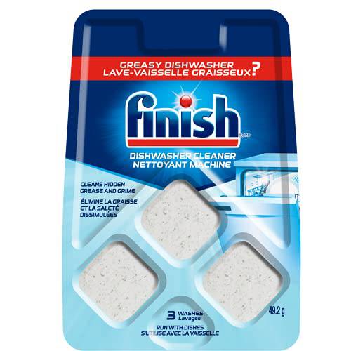 FINISH® Dishwasher Cleaner, In-wash Cleaner, 3 Count, Grease Removal, Runs With Dishes - Zecoya