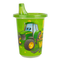 The First Years Take & Toss John Deere Sippy Cups with Lids - 10 Oz - 10 Cup Kids' Party Pack Includes 2 Travel Caps