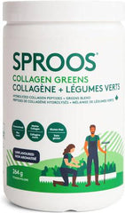 Sproos Collagen Greens |7 G Wild-caught Marine Collagen Peptides, 5 G organic greens |Unflavoured Tub 264g