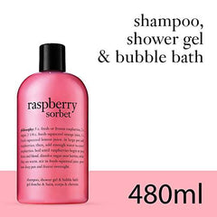 raspberry sorbet shampoo, shower gel & bubble bath