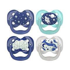 Dr. Brown's Advantage Pacifiers, Stage 1, Blue,1 pack 4 piece