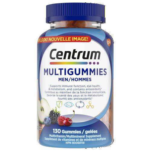 Centrum MultiGummies Men Multivitamin Supplement Gummies, 130 Count