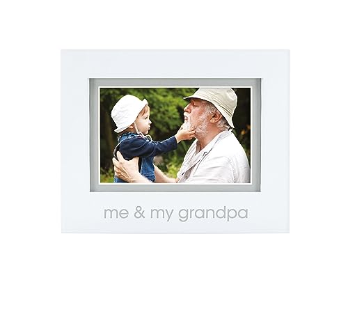 Pearhead Me and My Grandpa Photo Frame, White