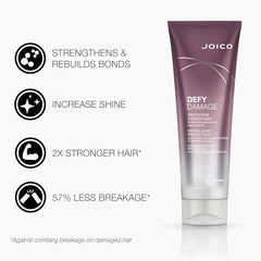 Joico Defy Damage Protective Conditioner, for Dry Damaged Hair, Deep Conditioner, Heat Protectant with Moringa Oil, Sulfate Free