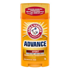 Arm & Hammer Advance Invisible Solid Antiperspirant Deodorant Stick, Sport, 48H Protection, 73g