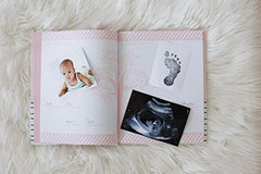 Pearhead Hello Beautiful, First 5 Years Baby Memory Book with Photo Insert, Pink