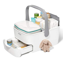 OXO Tot - Diaper Caddy with Changing Mat - Portable for Baby Diaper Changing Anytime, Anywhere - Gray