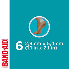 Band-Aid Hydrocolloid Bandages for Heels, Waterproof Adhesive, Hydro Seal, 6 Bandages, clear