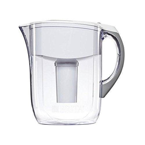 Brita® Large 10 Cup Water Filter Pitcher with 1 Standard Filter, BPA Free, Grand, White - Zecoya