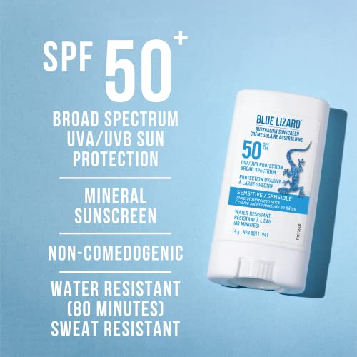 BLUE LIZARD Sensitive Sunscreen Stick - 50 SPF + - 14g