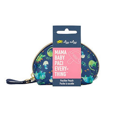 Itzy Ritzy Everything Storage Pouch; Comfortably Holds 2 Pacifiers; Snap Handle Attaches to Diaper Bag, Stroller or Purse; Pouch Can Also Hold Earbuds, Chargers, Change or Disposable Bags; Dinosaur