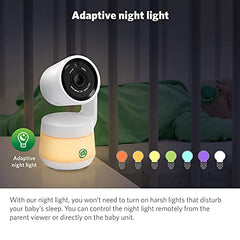 LeapFrog LF925-2HD 1080p WiFi Remote Access 360 Degree Pan & Tilt 2 Camera Video Baby Monitor with 5” High Definition 720p Display, Night Light, Color Night Vision (White) One Size