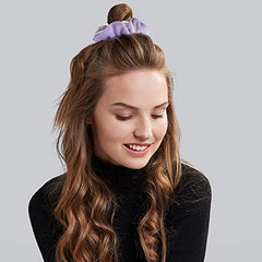 Scunci 6pc Velour hair scrunchies, assorted Rich Dark Colours