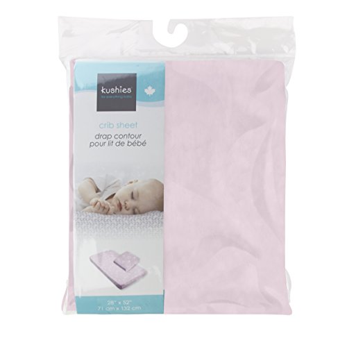 Kushies S330-PNK Fitted Crib Sheet, Pink