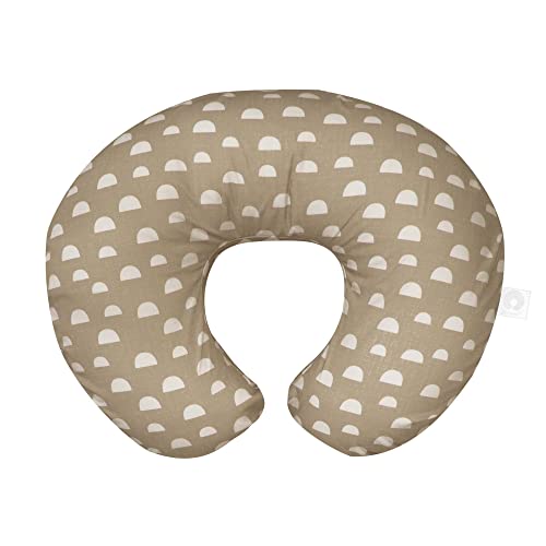 Boppy Nursing Pillow Original Support, Tan Pebbles, Ergonomic Nursing Essentials for Bottle and Breastfeeding, Firm Hypoallergenic Fiber Fill, with Removable Nursing Pillow Cover, Machine Washable