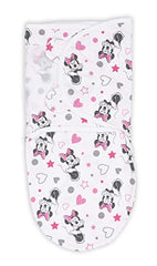 Disney Minnie Mouse 1 Pack Baby Girl Swaddle Blanket Infant 100% Cotton Sleep Sack Wrap for Newborn Babies, 0-3 Months Small-Medium