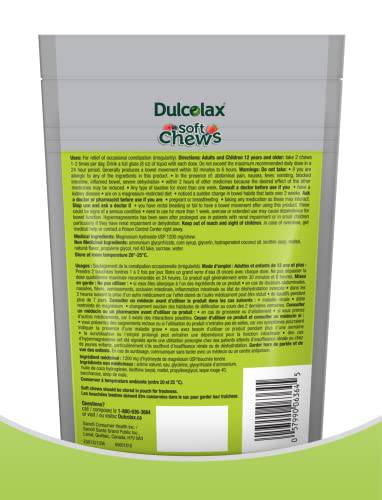 Dulcolax Soft Chews, Mixed Berry, Dependable and Gentle, Laxatives for Fast Occasional Constipation Relief, Vegan, Stimulant-Free, Gluten-Free, For Adults & Kids Ages 12 and Over - 30 ct, Pink