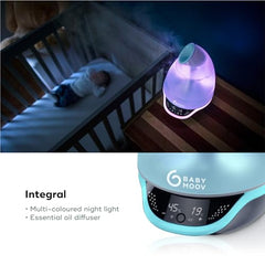 Babymoov Hygro Plus | 3-in-1 Humidifier, Multicolored Night Light & Essential Oil Diffuser|Automatic Operation for Easy Use and Care