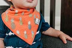 Baby Bandana Drool Bibs for Drooling and Teething 4 Pack Gift Set “Maui” by Copper Pearl