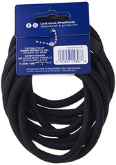 GOODY Ouchless Xtra Long Extra Thick Elastics, 10Ct, Black