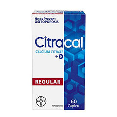 Citracal Calcium Citrate Vitamin D Caplet, 60 Count (Pack of 1)