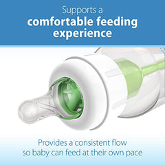 Dr. Brown's Natural Flow Level 4 Narrow Baby Bottle Silicone Nipple, Fast Flow, 9m+, 100% Silicone Bottle Nipple, 6 Pack