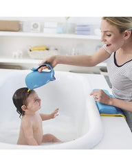 Skip Hop Baby Bath Rinse Cup, Moby Tear-free Waterfall Rinser, Blue