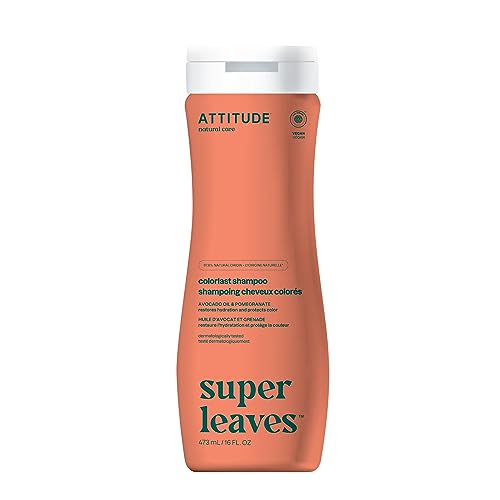 ATTITUDE Super Leaves, Hypoallergenic Natural Color Treated Hair Shampoo, 473 ml (Pack of 1)