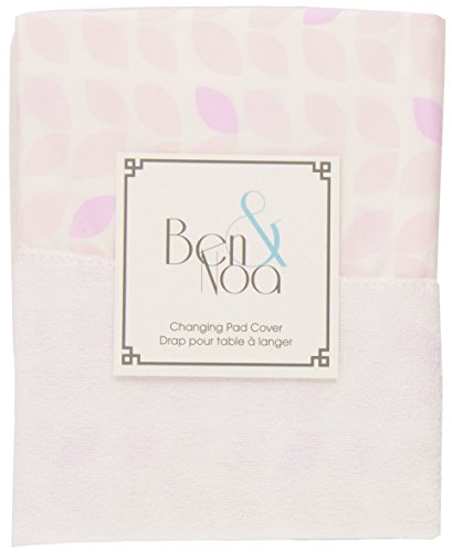 Ben & Noa Percale Change Pad with Terry Insert Sheet, Pink Petals